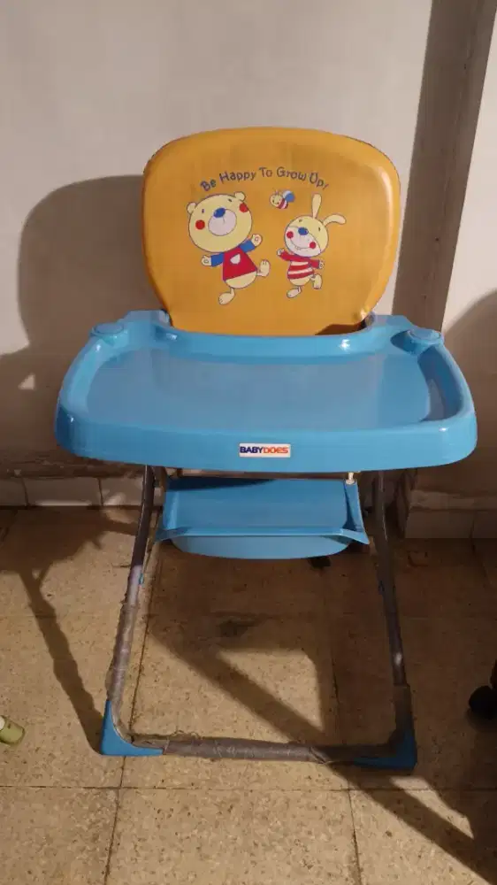Baby high chair dengan tray & tatakan kaki