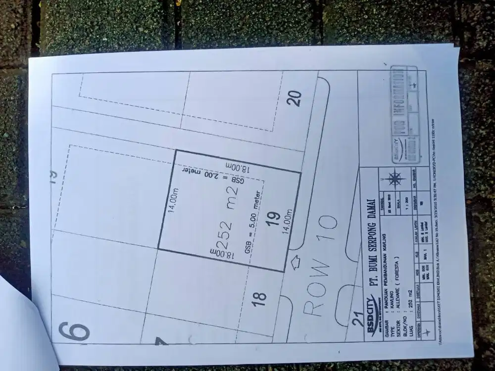 Dijual Kavling Hoek Taman di Foresta Allevare Bsd