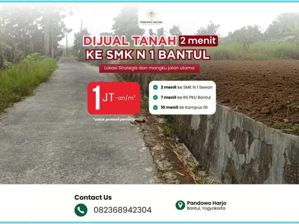 TANAH PEKARANGAN DI JOGJA HARGA MURAH LOKASI STRATEGIS AREA SEWON BANTUL