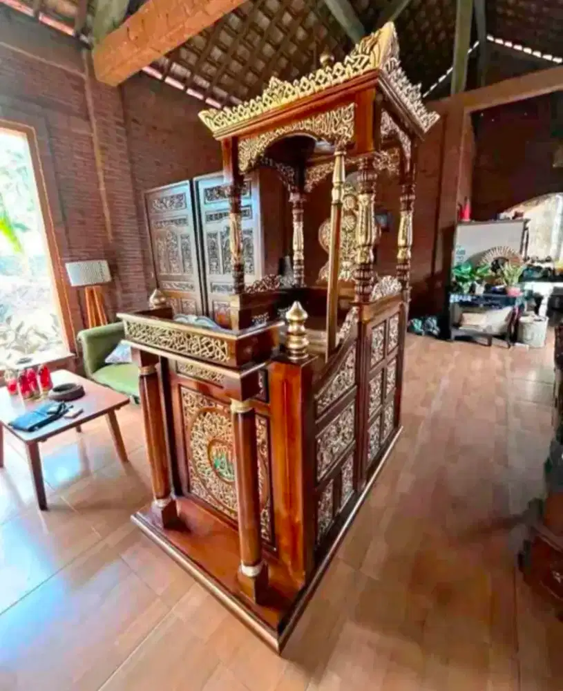 Produksi mimbar masjid ukiran