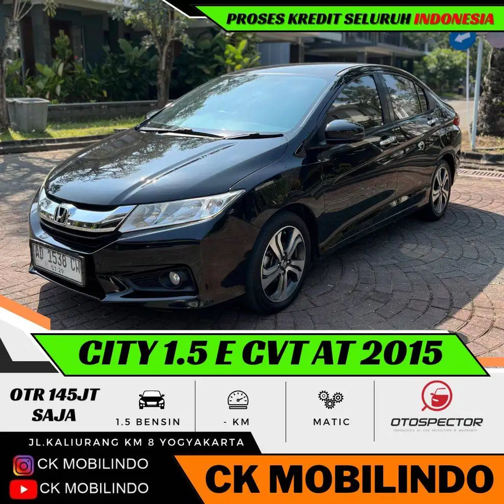 Honda All New City E CVT Matic 2015 Plat AD ORISINIL DP Minim Accord