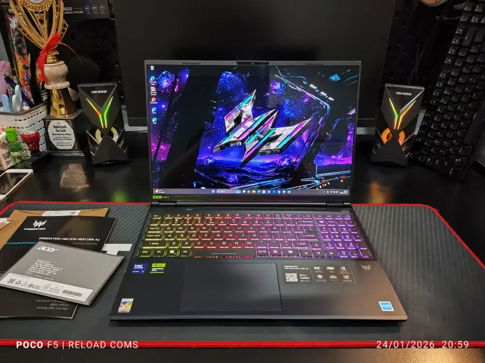 HELIOS NEO 16S OLED AI CORE ULTRA 9 275HX RTX 5060 FULLSET ISTIMEWA