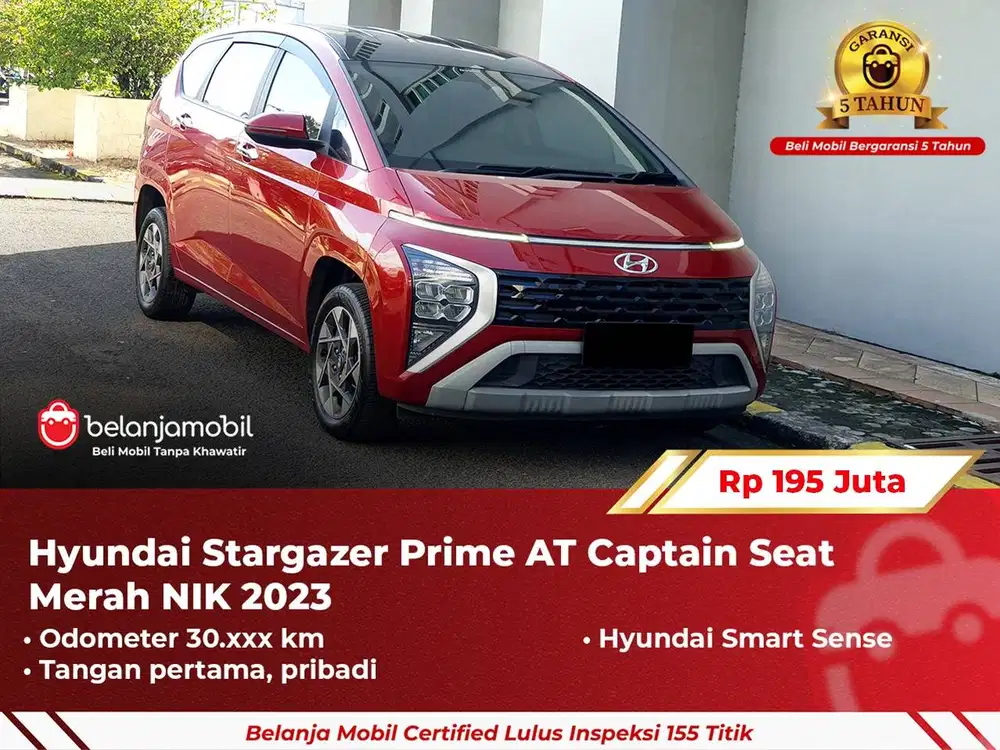 [ GARANSI 5TH ] Hyundai Stargazer Prime AT Captain Seat 2023/2024