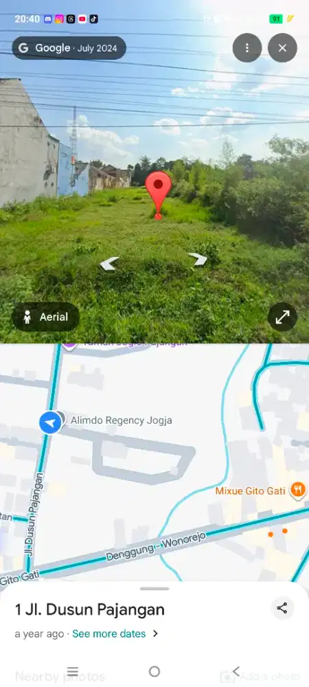 Jual Tanah Gito Gati Pekarangan 1962 m²