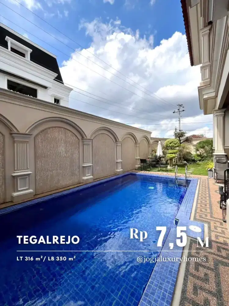 Dijual Rumah Mewah Desain Klasik di Tengah Kota Yogyakarta