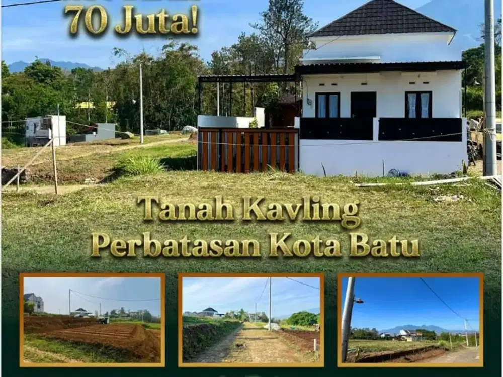 Tanah Kavling Siap Bangun Dekat Wisata Kota Batu 65 Juta