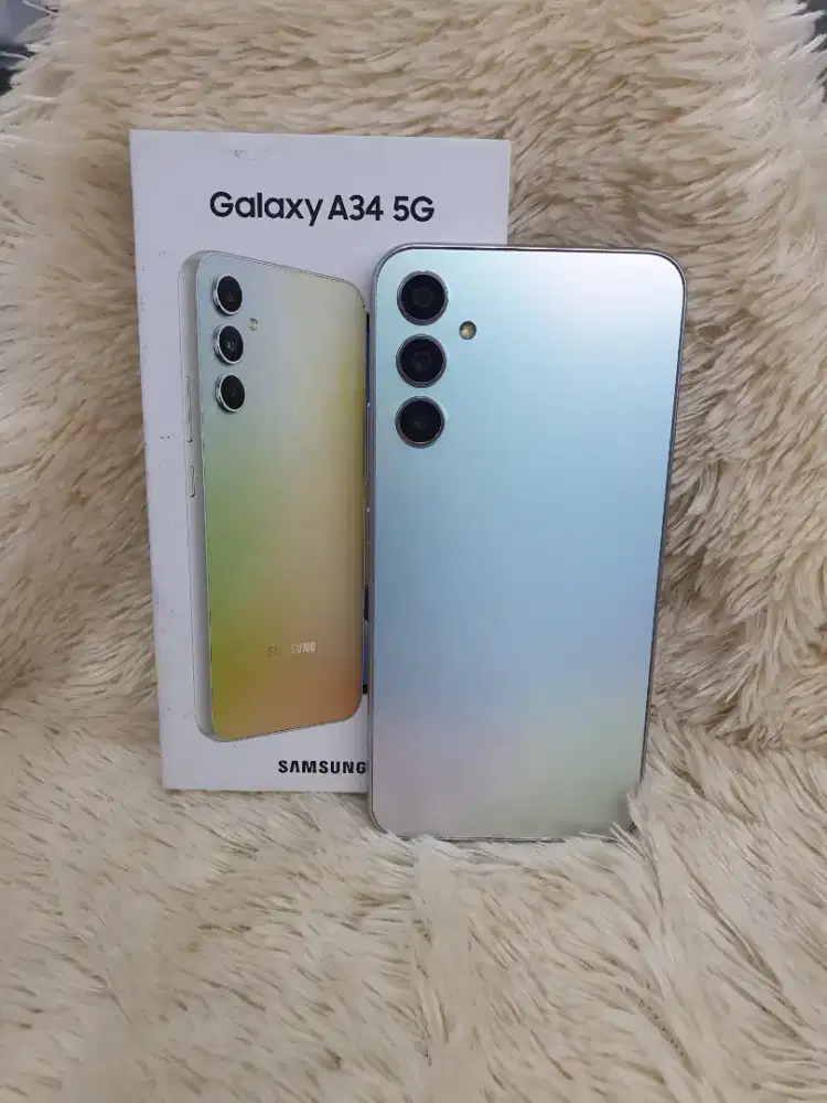 Samsung A34 5G ram 8/128 silver fullset original#3GCom