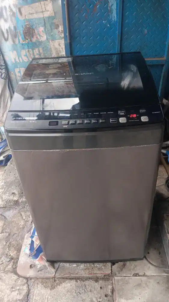 Mesin Cuci Sharp J Tech Inverter 8.5kg Mulus