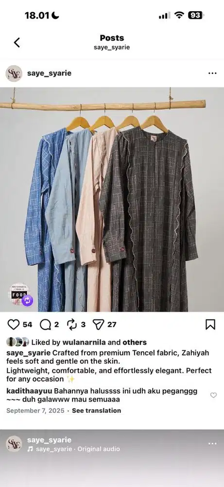 Abaya SAYE black grey