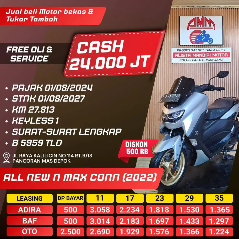 ALL NEW N MAX CONN 2022 DP 500 KREDIVO INDODANA ALISTA MANDIRI MOTOR