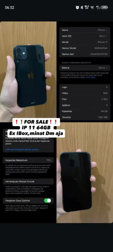 Jual iPhone 11 ex ibox