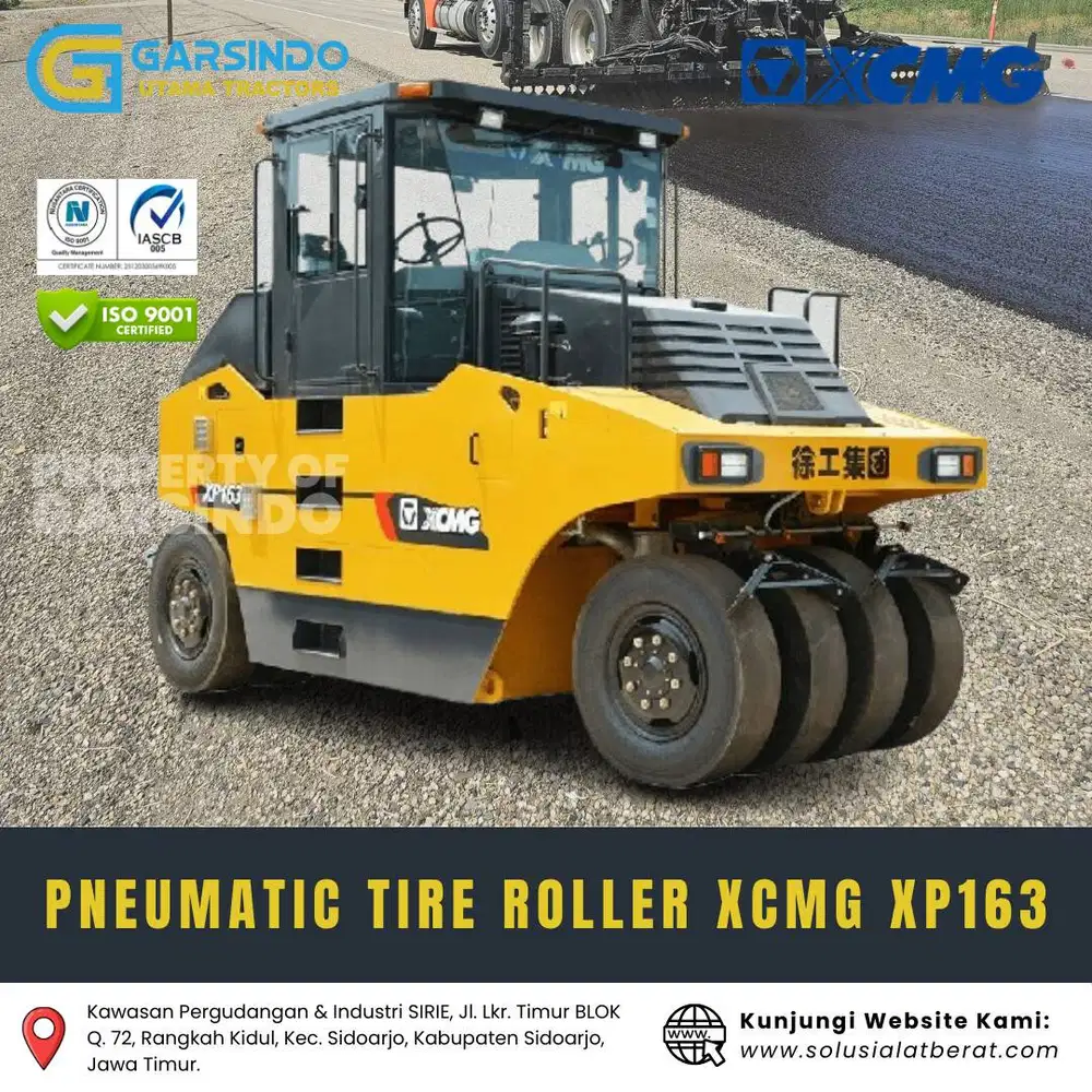 Pneumatic Tire Roller XCMG XP163 | Surabaya | Terbaik Jawa Timur 2026