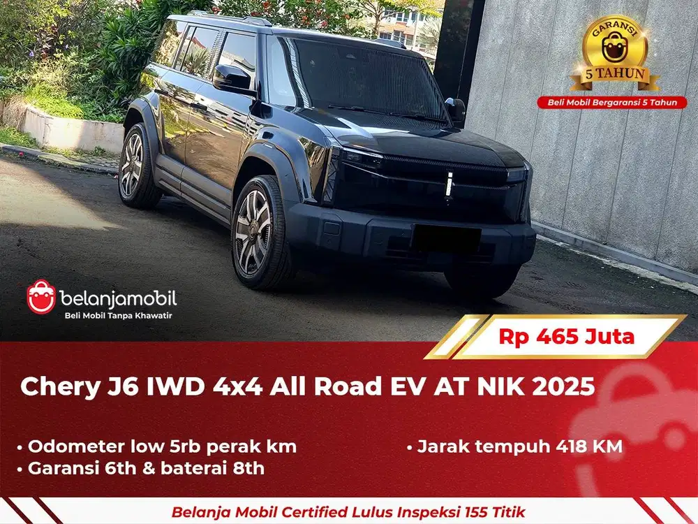 [GARANSI 5TH] Chery J6 J 6 IWD 4x4 All Road EV AT 2025/2024