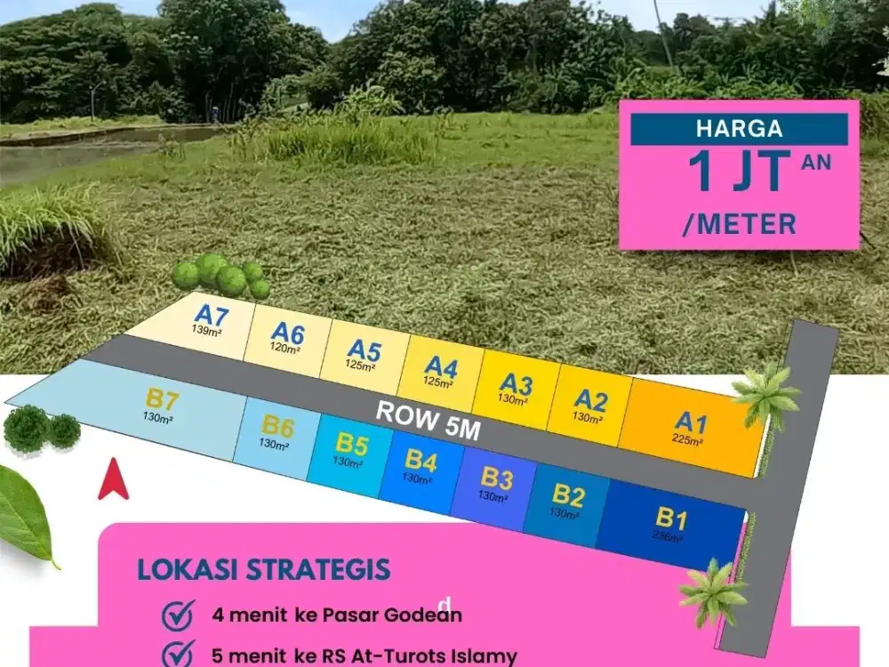 Tanah Murah Dekat Perumahan di Godean Harga 100jutaan