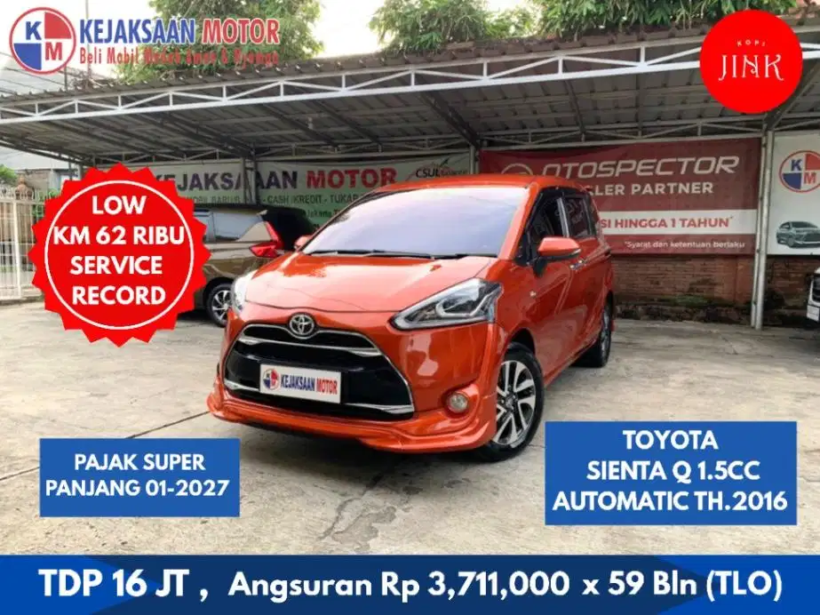 Toyota Sienta Q 1.5cc Automatic Th.2016