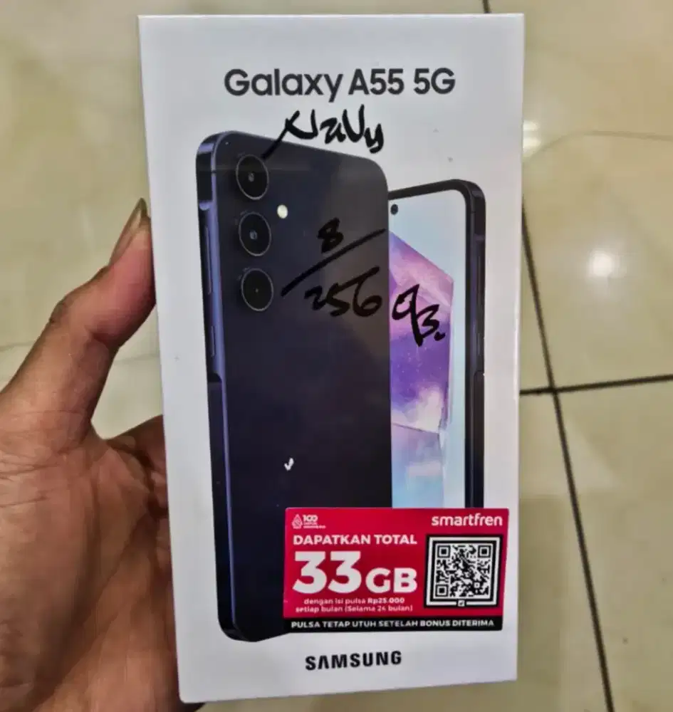 Samsung Galaxy A55 5G 8GB+256GB Navy BNIB Garansi Resmi SEIN