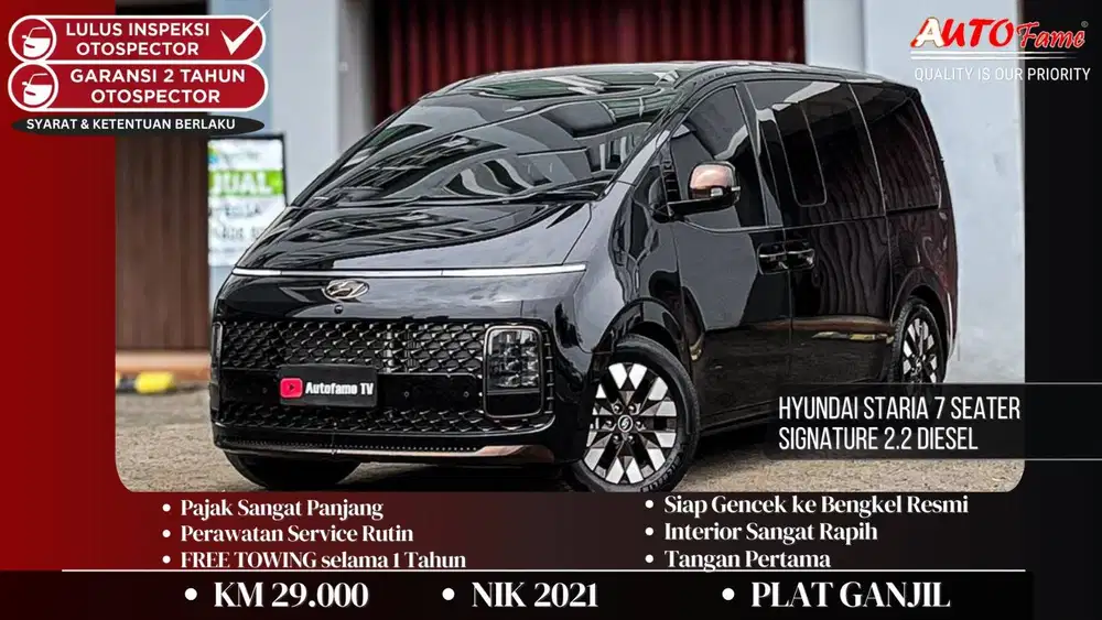 Hyundai Staria 7 Seater Signature 2.2 Diesel NIK 2021