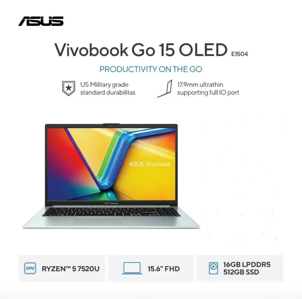Vivobook Go 15 OLED ryzen 5 BARU! BNIB