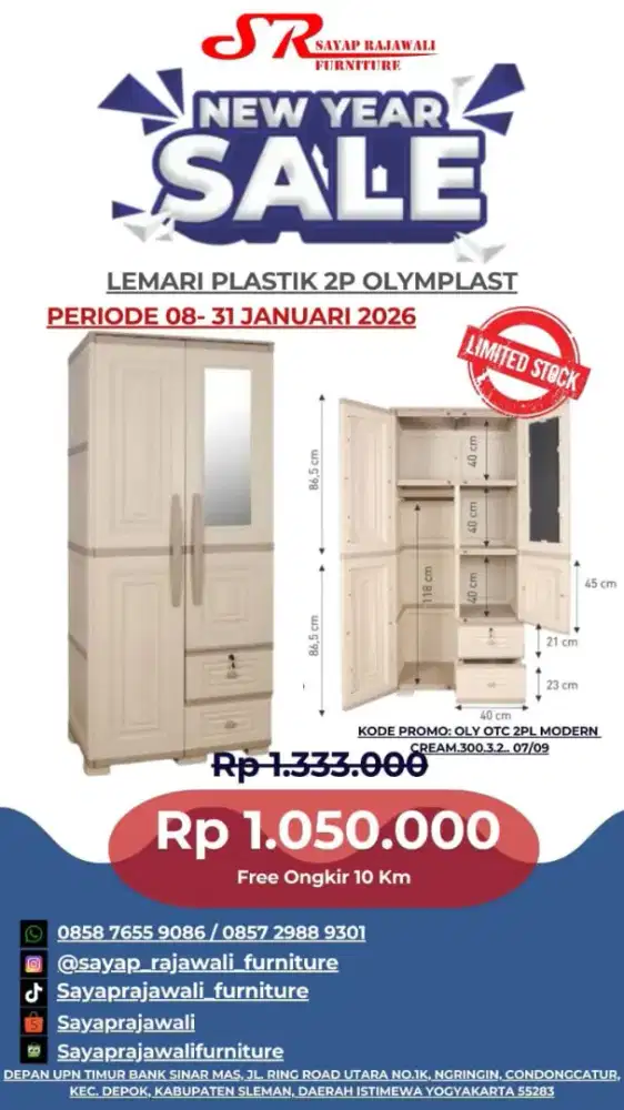 Promo lemari olymplast murah area jogja (fir)