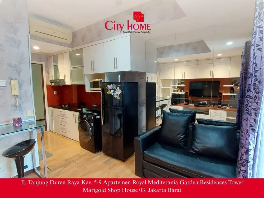 Dijual Apartemen Royal Mediterania Garden Tipe 1 Kamar Full Furnished