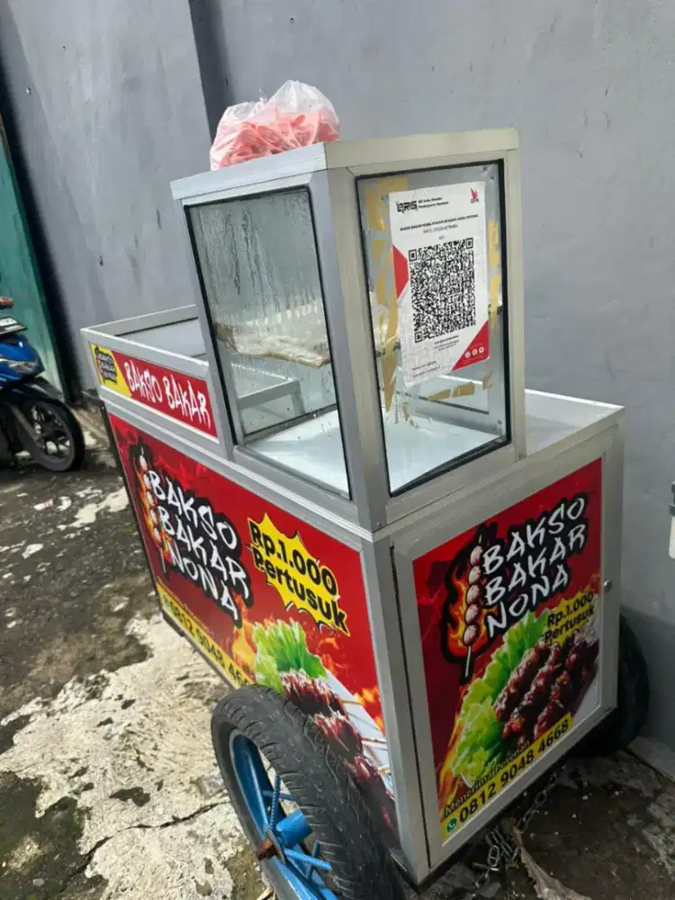 Jual gerobak bekas bakso bakar