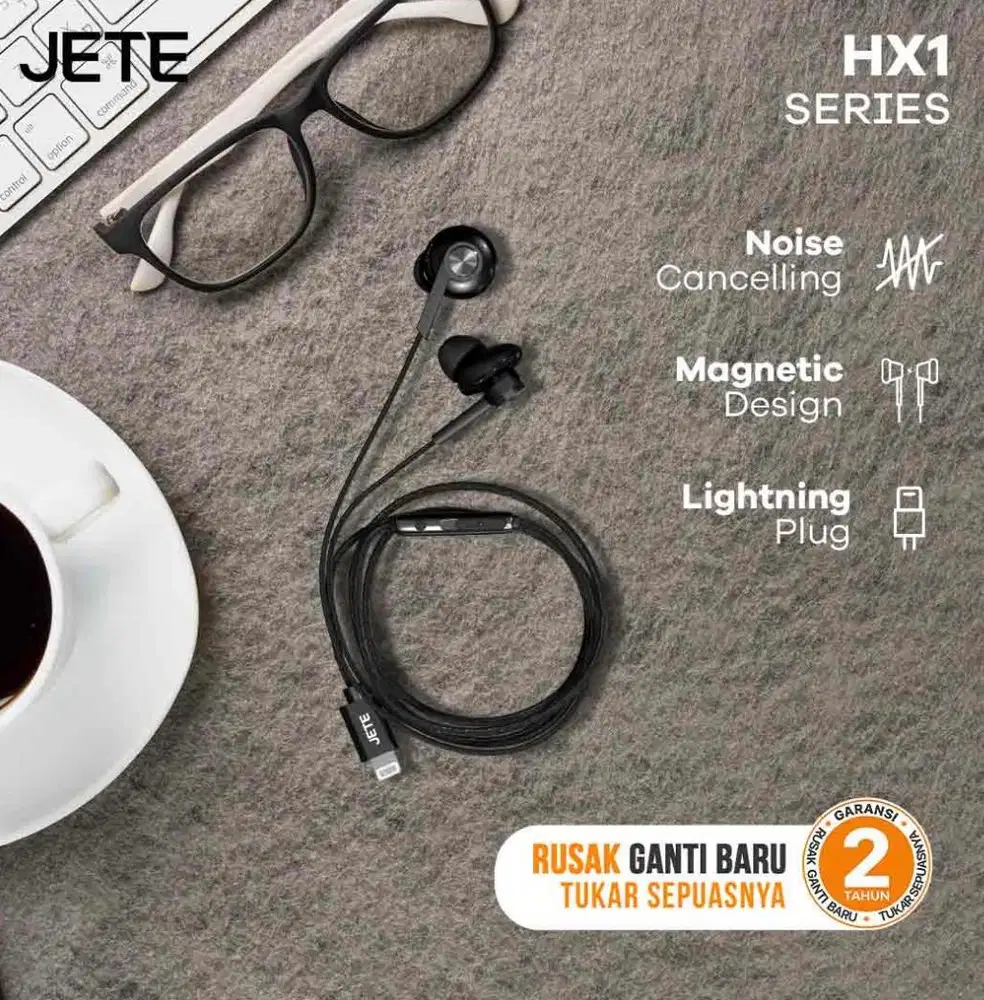 HEADSET CABLE JETE HX1 LIGHTNING SERIES