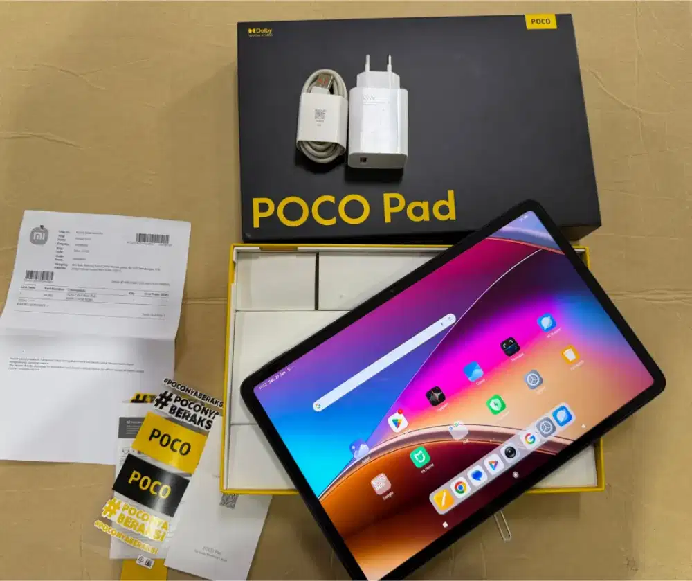Xiaomi Poco Pad 8/256GB 12.1 Inch 120Hz 2.5K Display Fullset Mulus