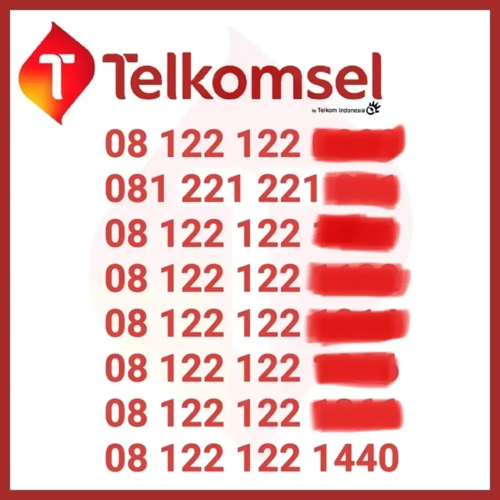 nomor cantik simpati minimalis 08 122 122