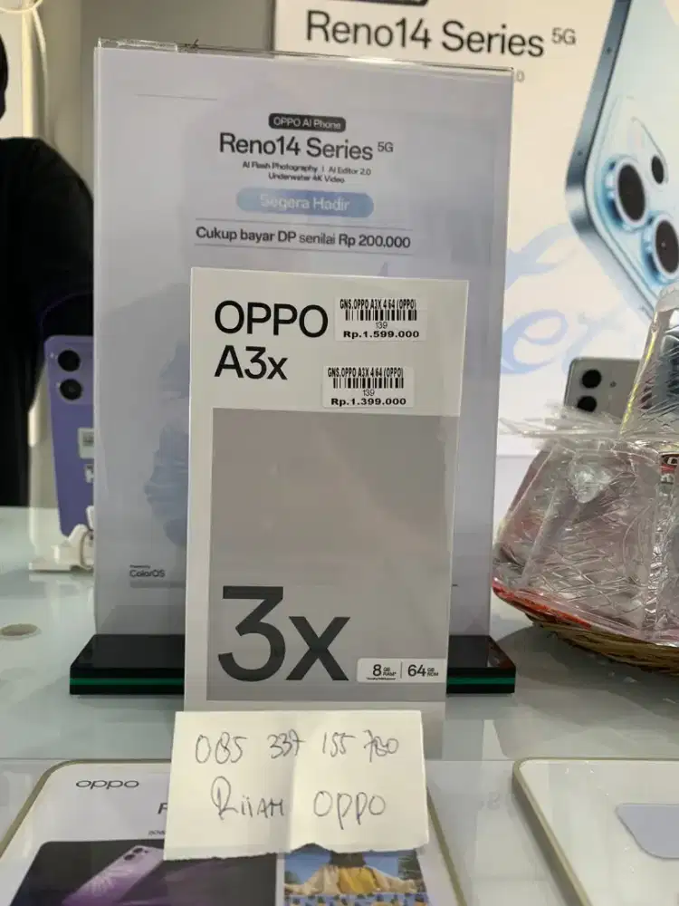 Oppo A3X Ram 4+4/128gb ATLANTIS DAHSYAT