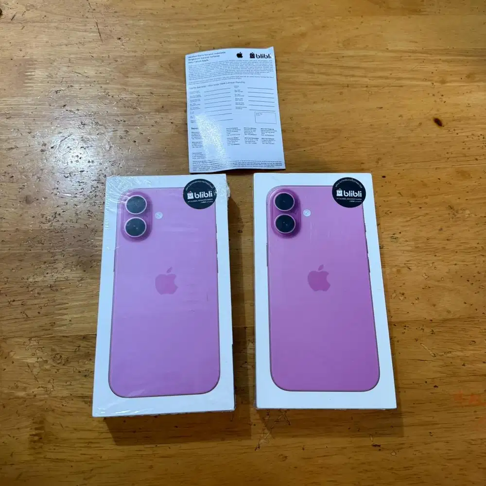 NEW SEGEL iPhone 16 128GB Pink Garansi Resmi indonesia 1 TAHUN