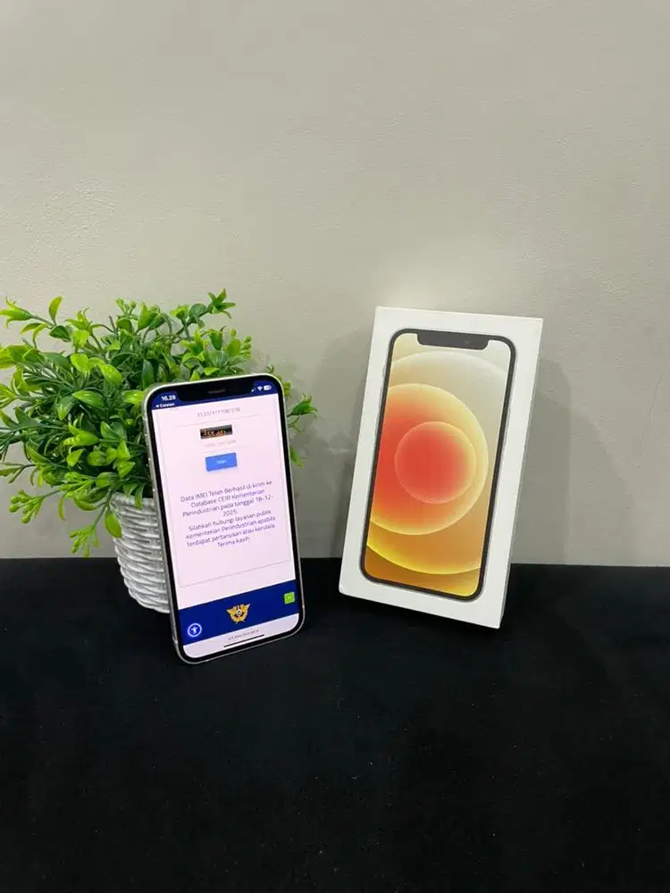 IPhone 12 Mini 128GB White mulus Fullset BH 88% Imei Bea Cukai