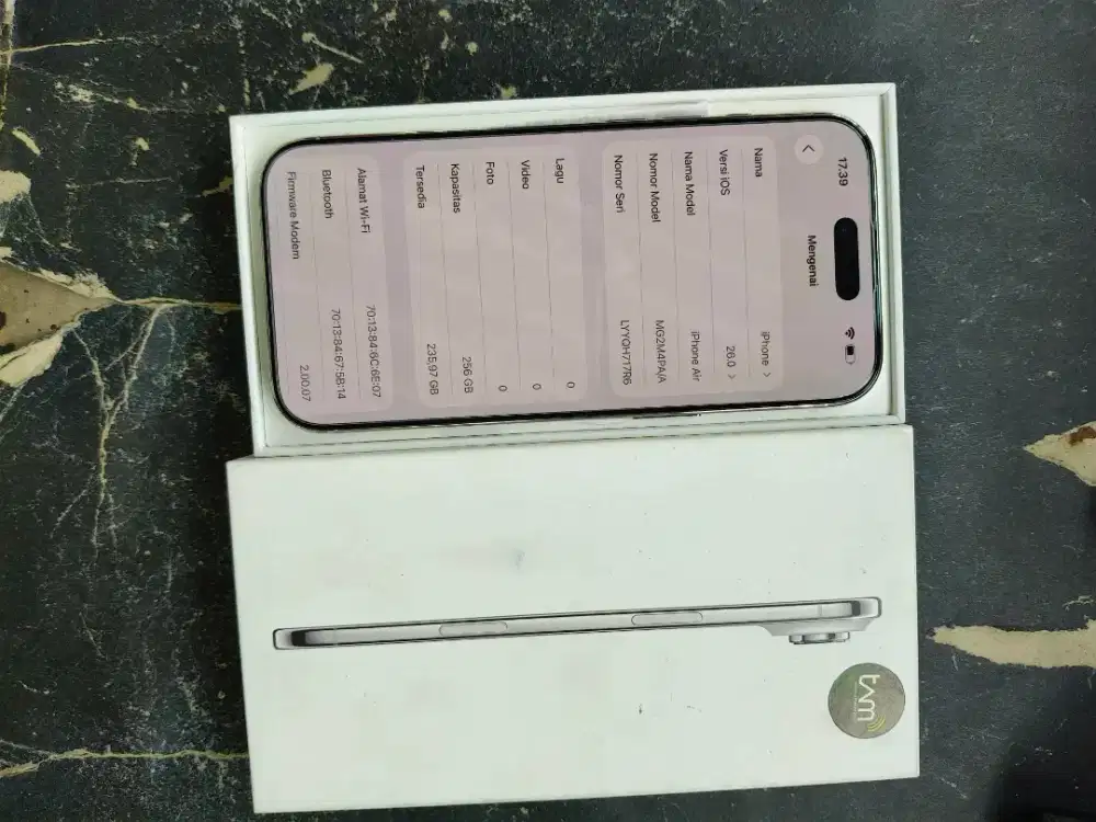 iPhone Air 256GB seminggu pakai