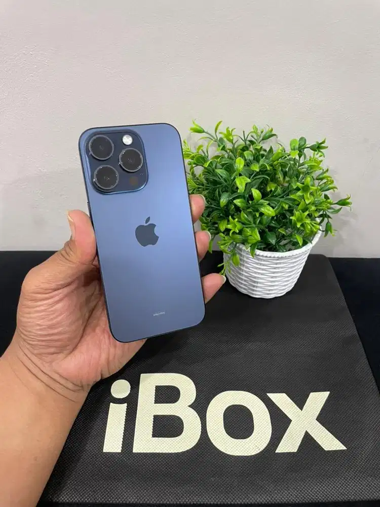 IPhone 15 Pro 128GB iBox Blue mulus Fullset Ori BH 87% 3Utool 98