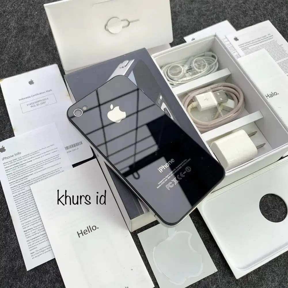 iphone 4 cdma black 32gb fullset - apple collection