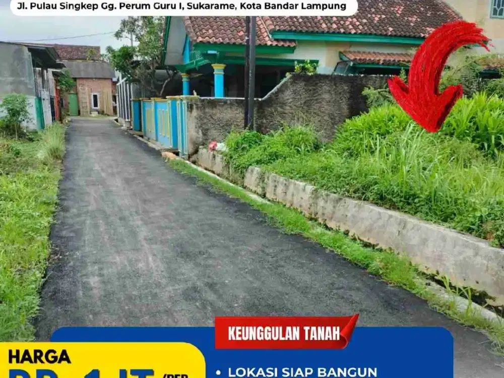TANAH MURAH HOOK DI SUKARAME DKT KAMPUS UIN