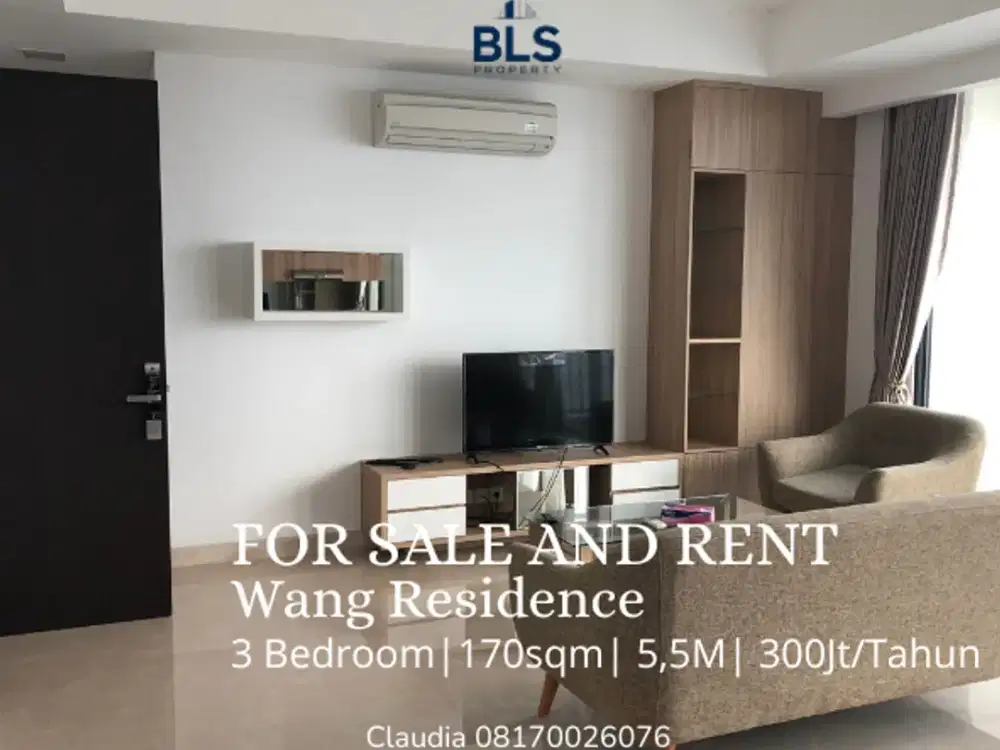 FOR SALE AND RENT Apartment Wang Residence 3BR