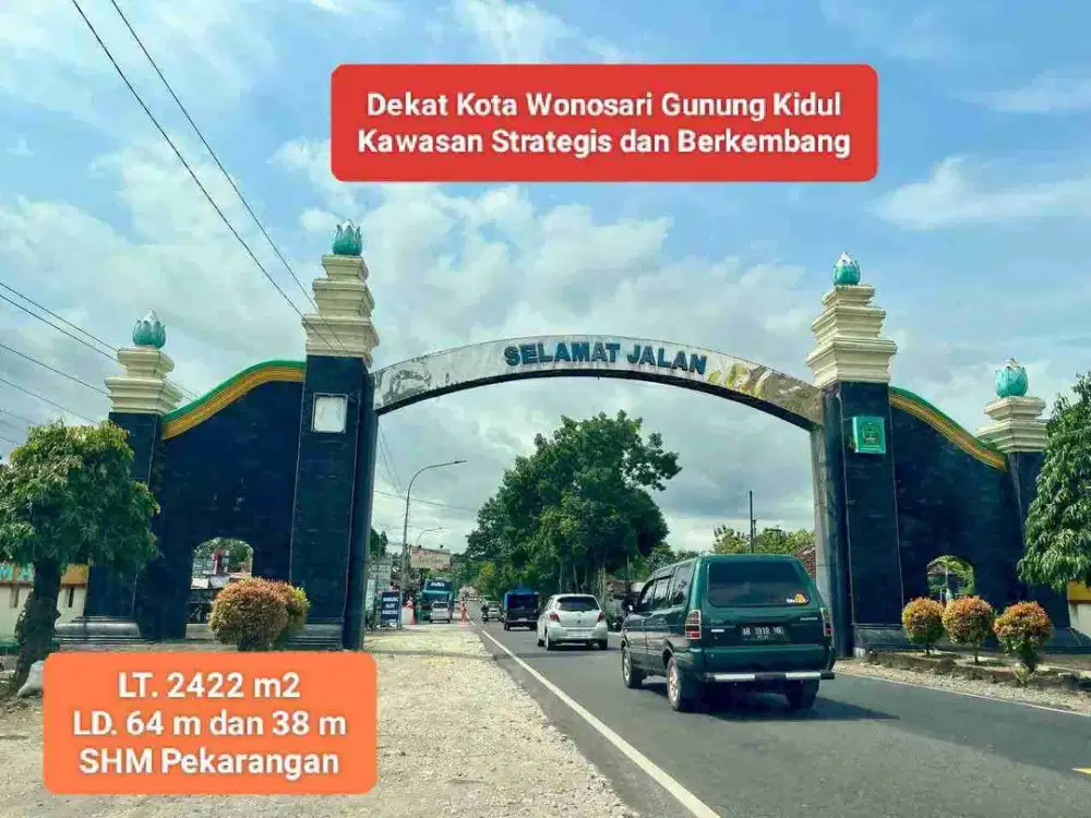 Jual Tanah strategis pekarangan di Siyono Kota Wonosari Gunung Kidul hanya 325 rb permeter