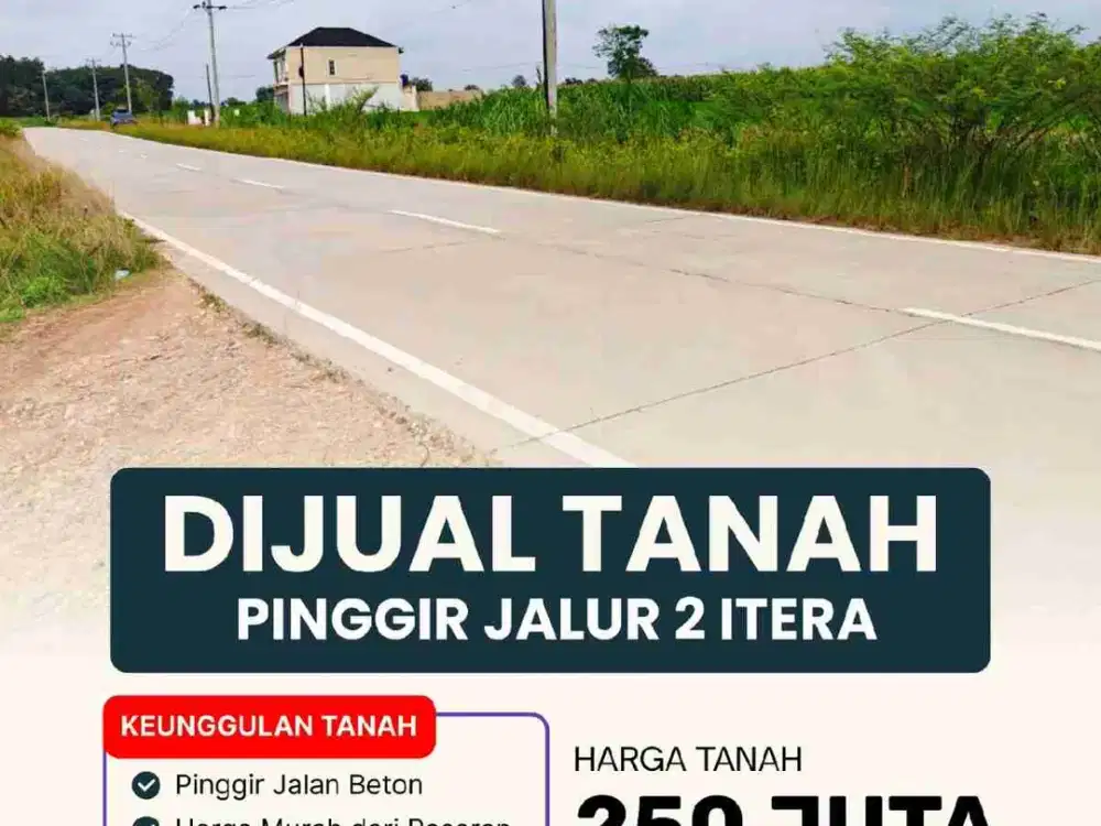 TANAH PINGGIR JALUR 2 ITERA KOTABARU DIJUAL MURAH