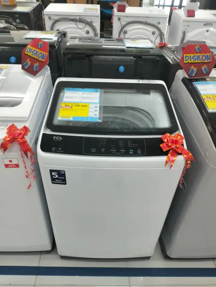 Credit Mesin Cuci TCL 8kg 400 Watt cicilan bunga mulai 0%