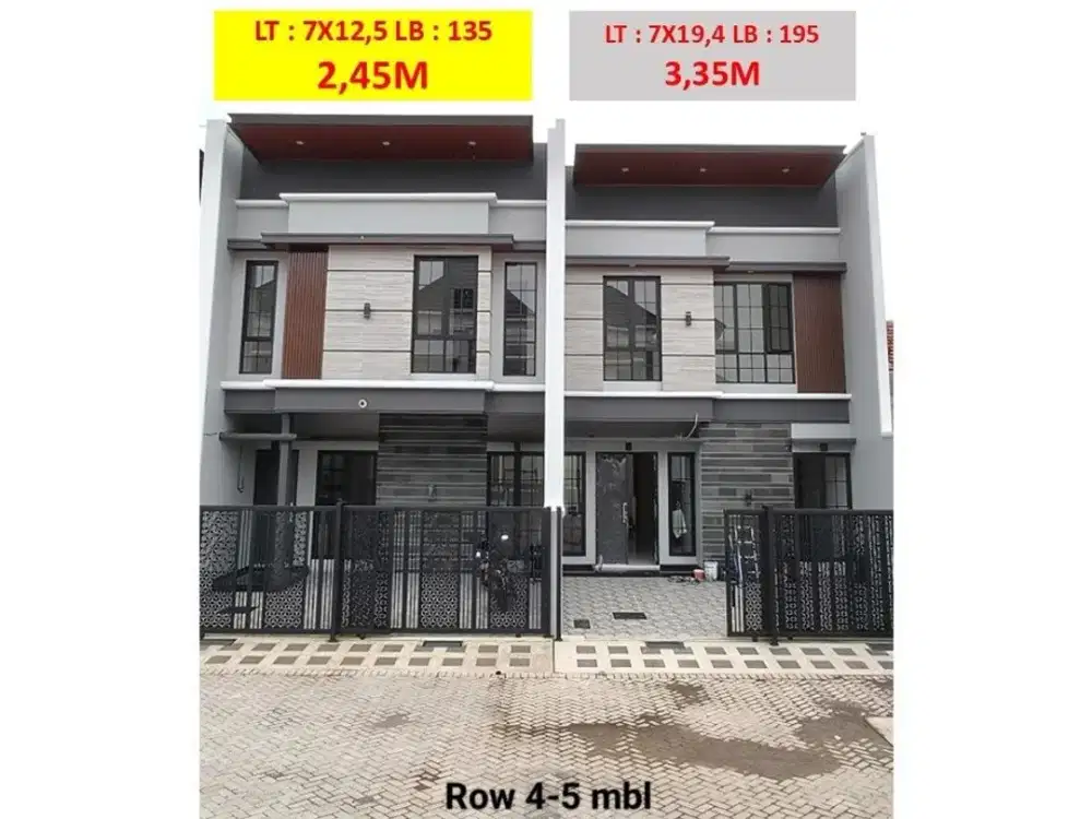 Dijual Rumah Baru Minimalis Kontemporer Araya 2 Galaxy Bumi Permai Surabaya
