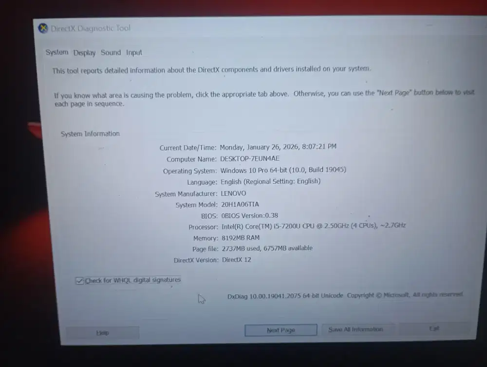 Laptop Lenovo Thinkpad E470