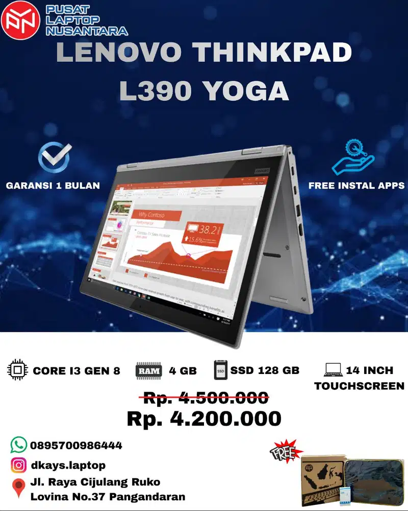 LAPTOP LENOVO THINKPAD L390 YOGA