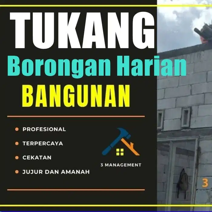 TUKANG BANGUNAN HARIAN BORONGAN Nge-Cat Keramik Talang Plafon PartisiT