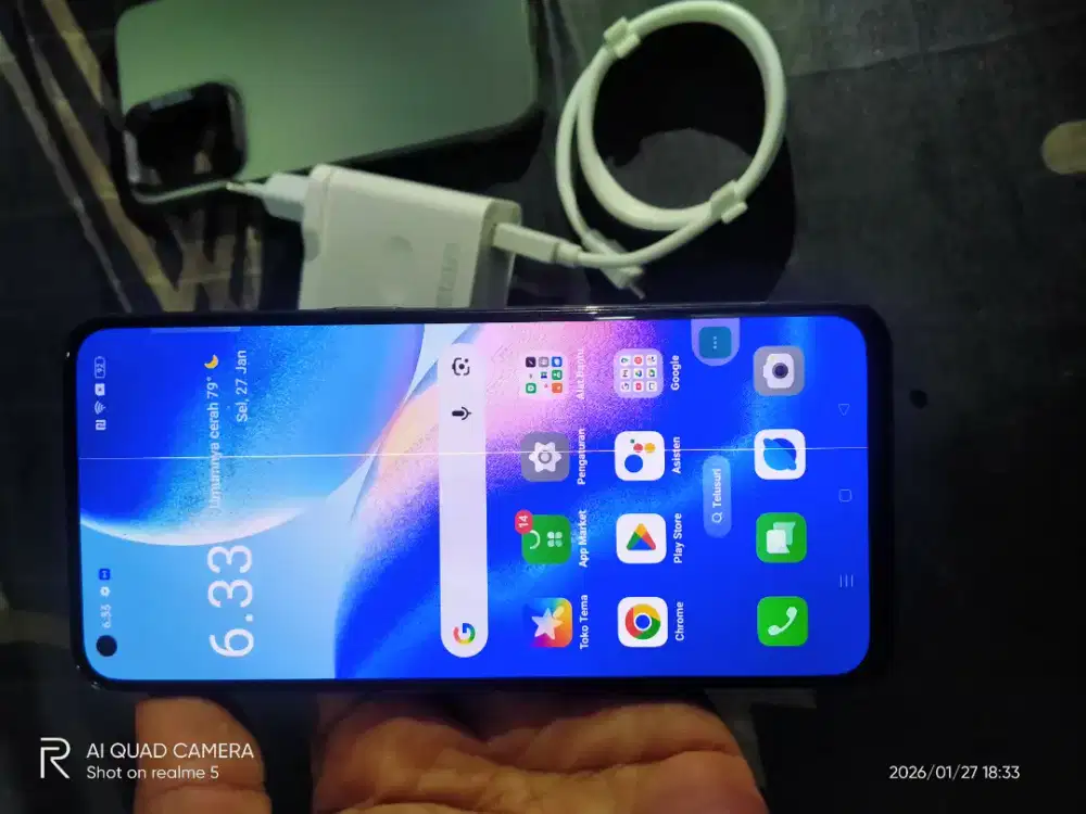 Oppo Reno 5(8+4/128)segel.minus LCD nggaris serambut.normal.PAS