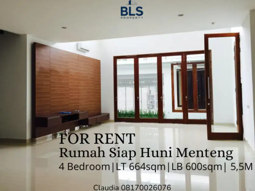 FOR RENT Rumah Siap Huni Menteng