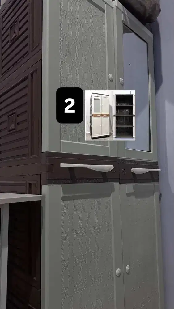 Lemari plastik lemari kaca