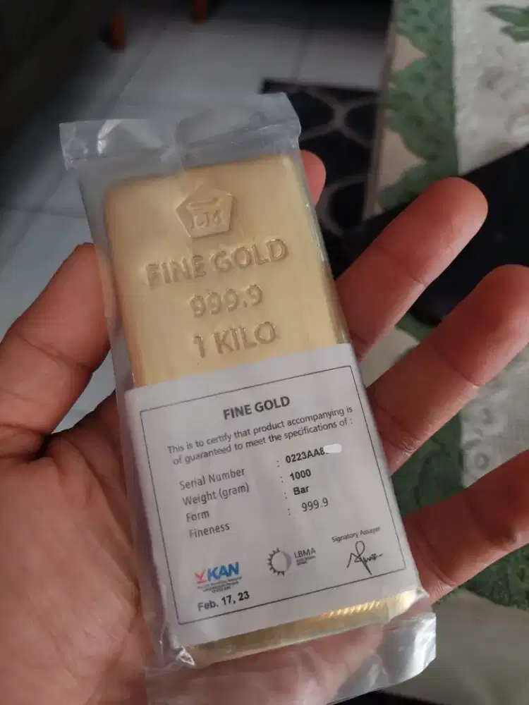Jual Emas ANTAM LM 1 kg Kilo Bar Langka 2023 Like New