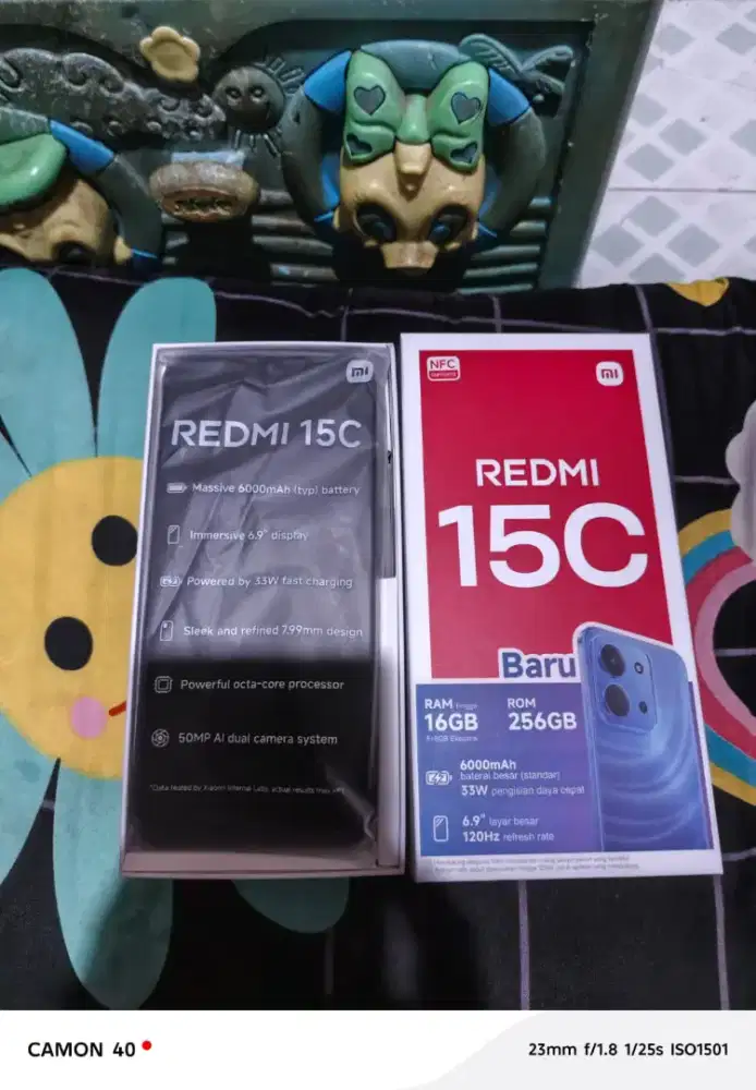 Redmi 15c ram 8+8/256  fullset Pemakaian 1bulan
