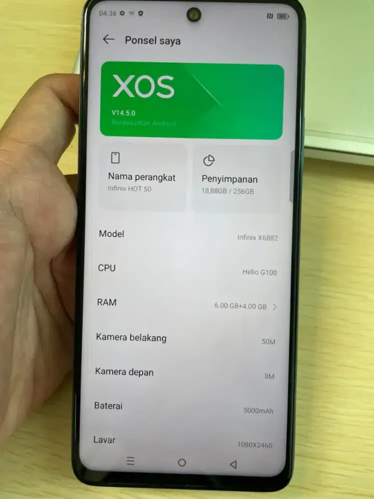 Infinix Hot 50 6+4/256 GB Batangan