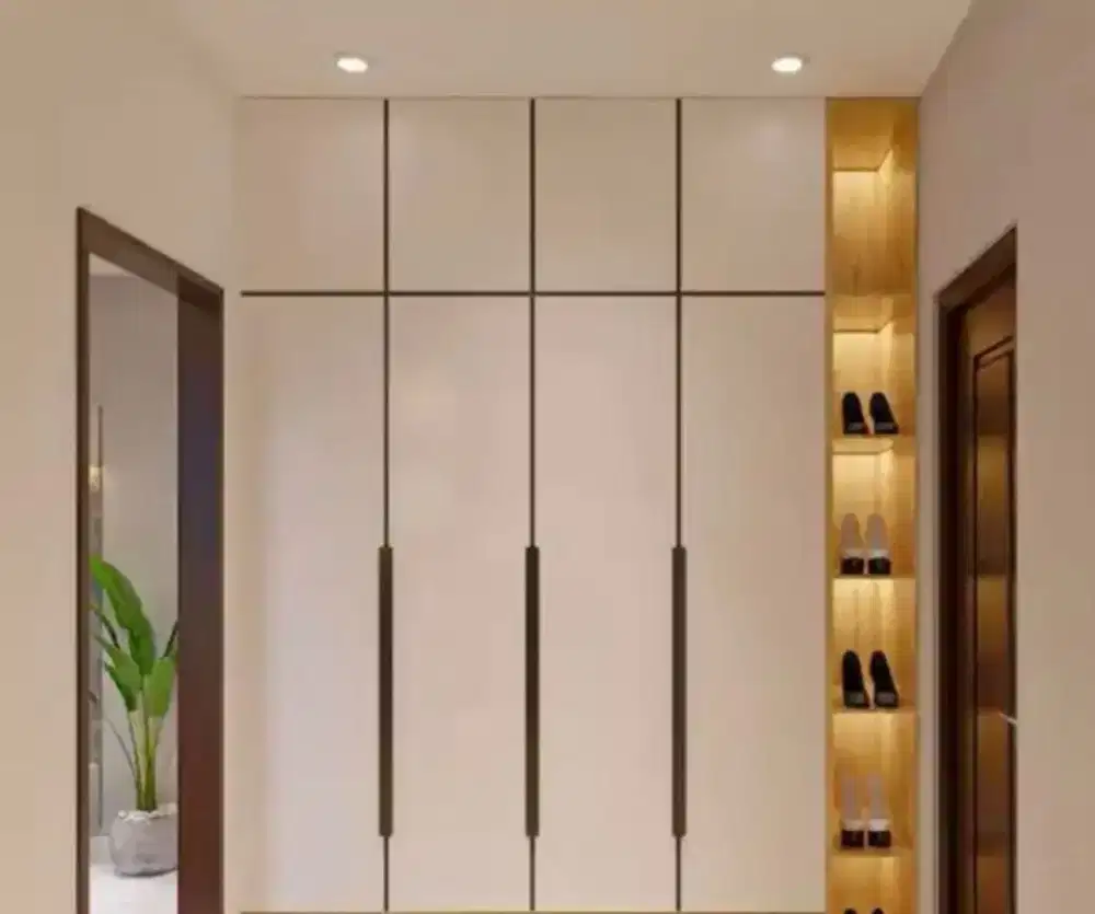 interior desain kitchen set kamar set wardrobe lemari backdrop tv